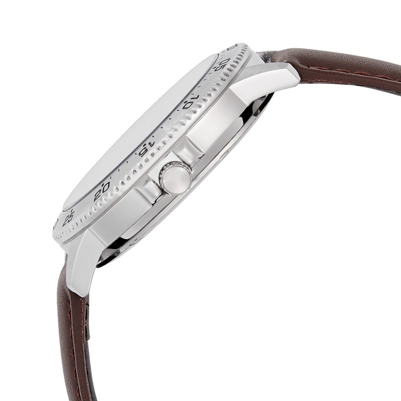 Lorus Solar Elegant Blue-Grey & Brown leather Sports RX349AX9