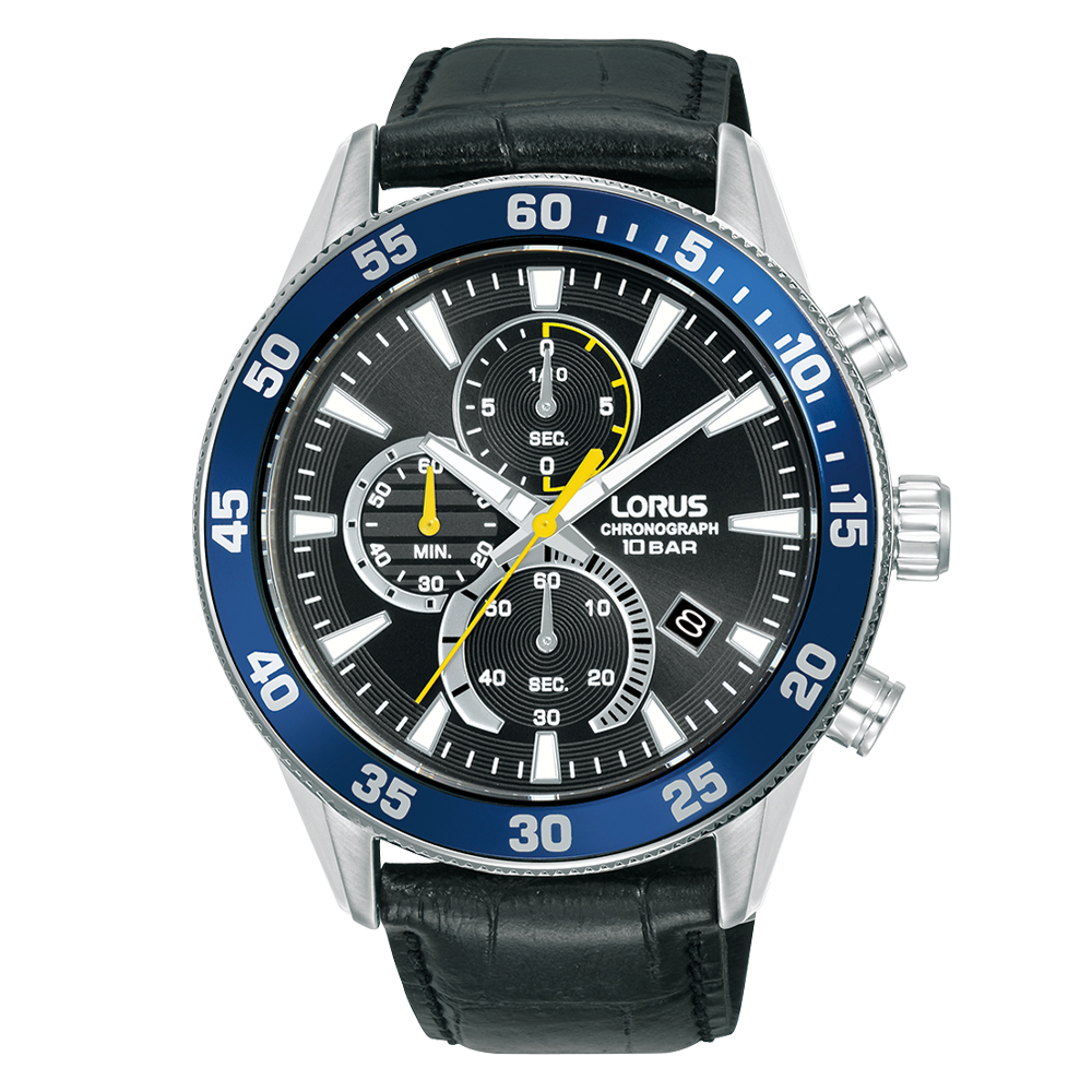 Lorus Chronograph Black, Blue Yellow tone Lorus Watches The