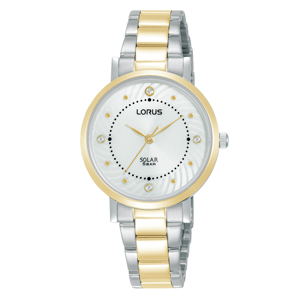 Lorus Silver Two-Tone Solar Watch