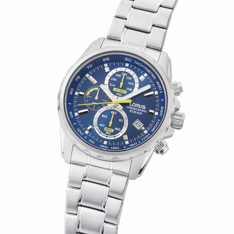 Lorus Blue Chronograph - Green Accents RM373JX9 | Lorus Watches