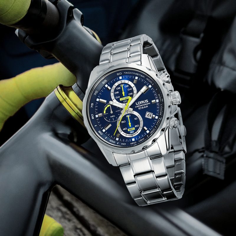 Lorus Blue Chronograph - Green Accents RM373JX9 | Lorus Watches