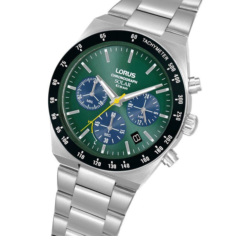 Lorus Men's Solar Green Dial Chronograph RZ523AX9 | Lorus Watches