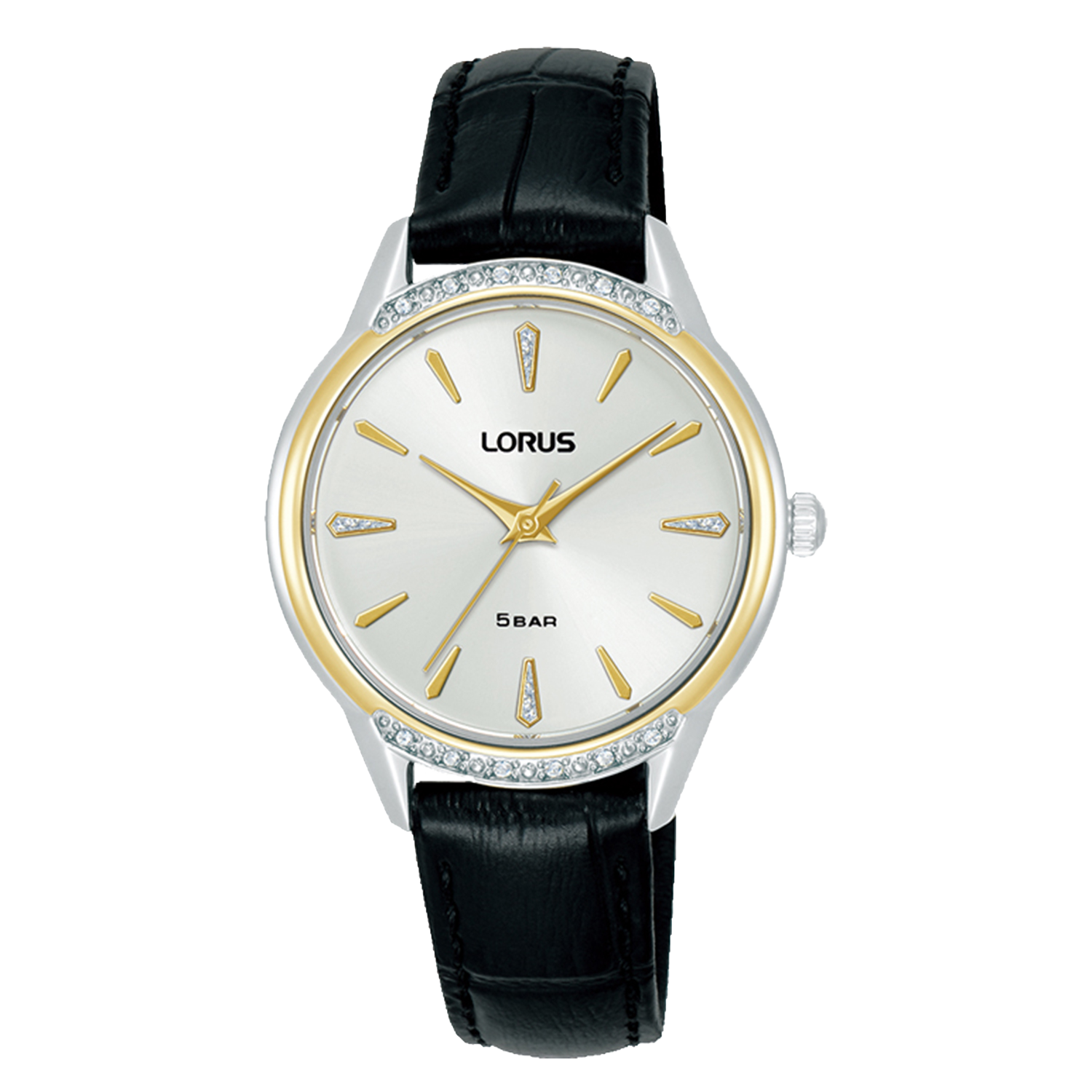Lorus Leather and White Silver Colour Dial 'Shimmer'
