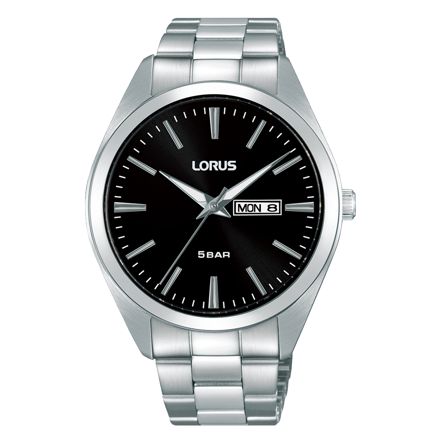 Lorus Men's Black 'Sleek Casual'